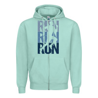 Seafoam Run Running | for Runners Zipper Hoodie - artisFamous
