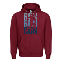 Burgundy Run Running | for Runners Zipper Hoodie - artisFamous