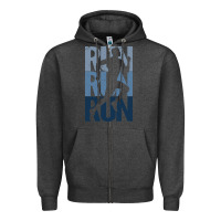 Charcoal Heather Run Running | for Runners Zipper Hoodie - artisFamous