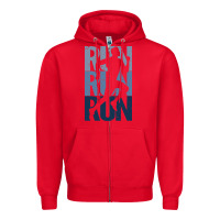 Red Run Running | for Runners Zipper Hoodie - artisFamous