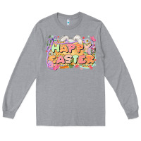 Heather Grey Happy Easter Long Sleeve Tee - LillyAllenDesigns