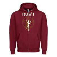 Burgundy rush starman Zipper Hoodie - artisFamous