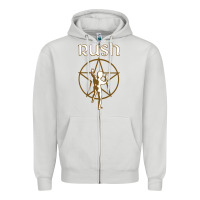 Dove Grey rush starman Zipper Hoodie - artisFamous