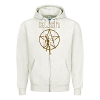 Oatmeal Heather rush starman Zipper Hoodie - artisFamous