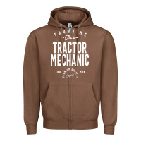 Tractor Mechanic Gift Funny Job Title Profession Birthday Idea Zipper Hoodie | Teevron
