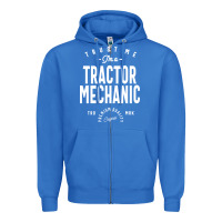 True Royal Tractor Mechanic Gift Funny Job Title Profession Birthday Idea Zipper Hoodie - artisFamous