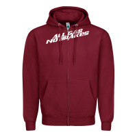 Burgundy all gas no brakes for dark Zipper Hoodie - artisFamous