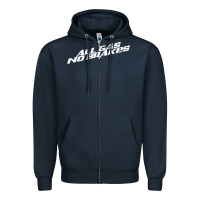 Navy all gas no brakes for dark Zipper Hoodie - artisFamous