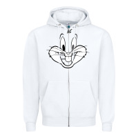 White bugs bunny Zipper Hoodie - artisFamous