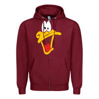 Burgundy daffy duck Zipper Hoodie - artisFamous
