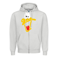 Dove Grey daffy duck Zipper Hoodie - artisFamous
