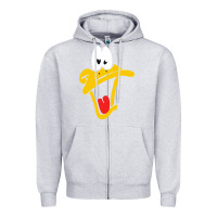 Heather Grey daffy duck Zipper Hoodie - artisFamous