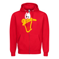 Red daffy duck Zipper Hoodie - artisFamous