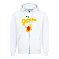 White daffy duck Zipper Hoodie - artisFamous
