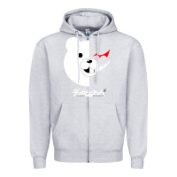 Heather Grey dangan ronpa  monokuma Zipper Hoodie - artisFamous