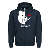 Navy dangan ronpa  monokuma Zipper Hoodie - artisFamous