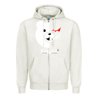 Oatmeal Heather dangan ronpa  monokuma Zipper Hoodie - artisFamous