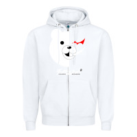 White dangan ronpa  monokuma Zipper Hoodie - artisFamous