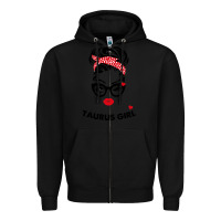 Black taurus girl Zipper Hoodie - artisFamous