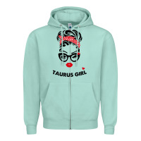 Seafoam taurus girl Zipper Hoodie - artisFamous
