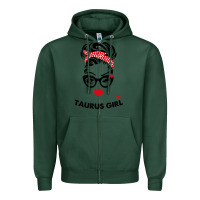 Sports Green taurus girl Zipper Hoodie - artisFamous