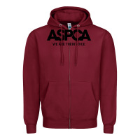 Burgundy aspca we are their voice Zipper Hoodie - artisFamous