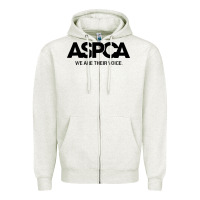 Oatmeal Heather aspca we are their voice Zipper Hoodie - artisFamous