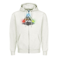 Oatmeal Heather ARK SURVIVAL EVOLVED GAME PLAY Zipper Hoodie - artisFamous