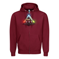 Burgundy ARK SURVIVAL EVOLVED GAME PLAY Zipper Hoodie - artisFamous