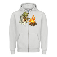 Dove Grey Yoda is warming up Zipper Hoodie - artisFamous