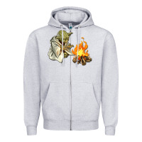 Heather Grey Yoda is warming up Zipper Hoodie - artisFamous