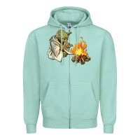 Seafoam Yoda is warming up Zipper Hoodie - artisFamous