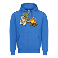 True Royal Yoda is warming up Zipper Hoodie - artisFamous