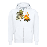 White Yoda is warming up Zipper Hoodie - artisFamous