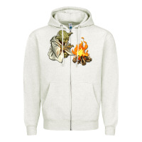 Oatmeal Heather Yoda is warming up Zipper Hoodie - artisFamous