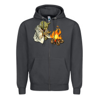 Smoke Yoda is warming up Zipper Hoodie - artisFamous