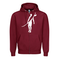 Burgundy Surf Zipper Hoodie - artisFamous