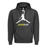 Charcoal Heather funny pickleball Zipper Hoodie - artisFamous
