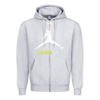 Heather Grey funny pickleball Zipper Hoodie - artisFamous