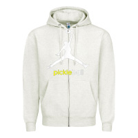 Oatmeal Heather funny pickleball Zipper Hoodie - artisFamous