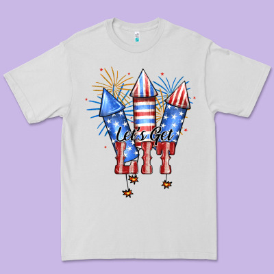 Let's Get Lit Premium Tee Designed By Ranaportraitstore
