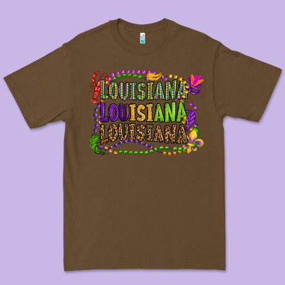 Louisiana Louisiana Louisiana Mardi Gras Premium Tee Designed By Oliviacreatesart