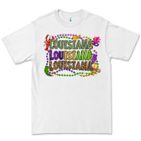 White louisiana louisiana louisiana mardi gras Premium Tee - OliviaCreatesArt