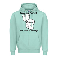 Seafoam toilet Zipper Hoodie - artisFamous