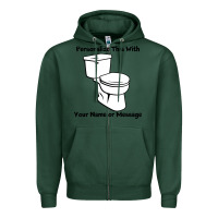 Sports Green toilet Zipper Hoodie - artisFamous