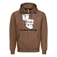 Chestnut toilet Zipper Hoodie - artisFamous