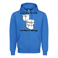 True Royal toilet Zipper Hoodie - artisFamous