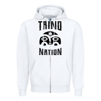 White Taino Nation Gift Puerto Rico Zipper Hoodie - artisFamous