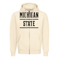 Sandshell Michigan MI State vintage Athletic Style Zipper Hoodie - artisFamous