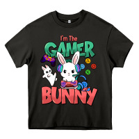 Asphalt I'm the game Bunny Easter day Heavy Core Tee - HowdyJamesFarm